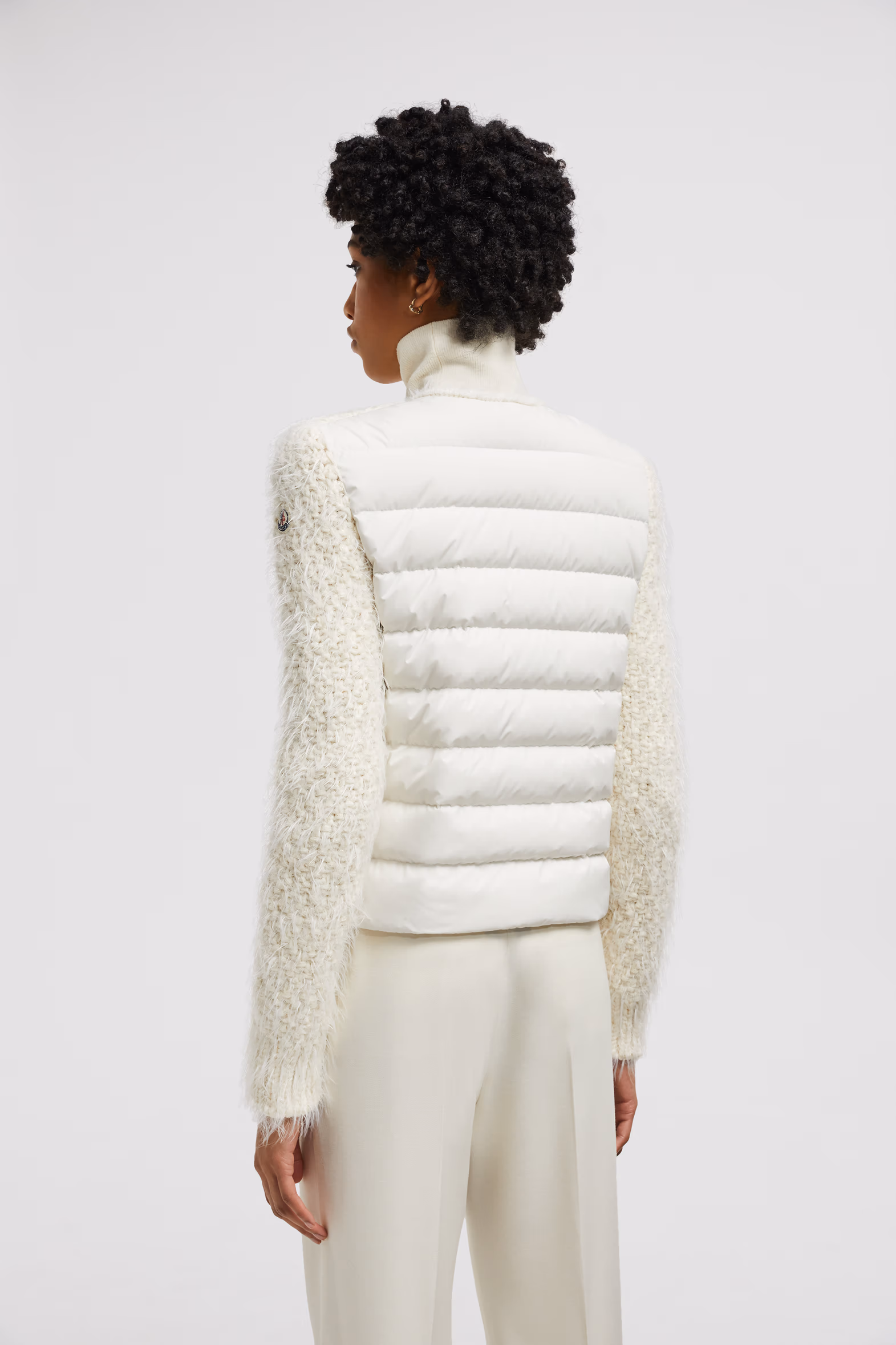Sudadera acolchado de mezcla de lana Mujer Blanco Moncler 5